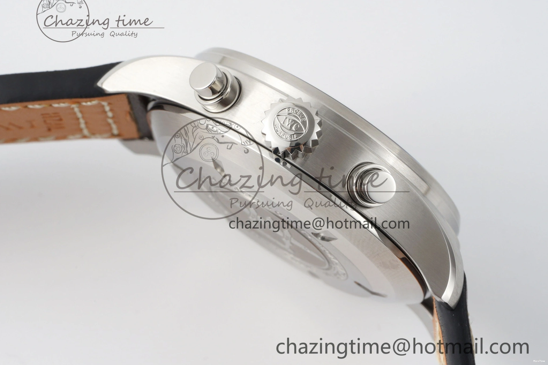 MIROTIME 1222 Thermal Pilot Chrono SS AZF 1:1 Best Edition Brown Dial on Brown Leather Strap A 7062